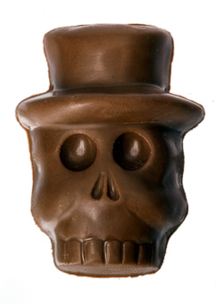 Milk Chocolate Skull with Hat