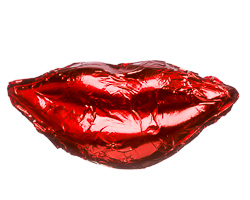 Foiled Milk Chocolate Lips