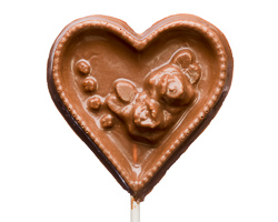 Heart & Rose Milk Chocolate Sucker