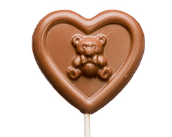 Heart & Bear Milk Chocolate Sucker