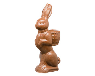 Milk Chocolate Bunny with Wicker Basket