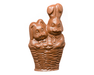 Milk Chocolate Bunnies in Basket